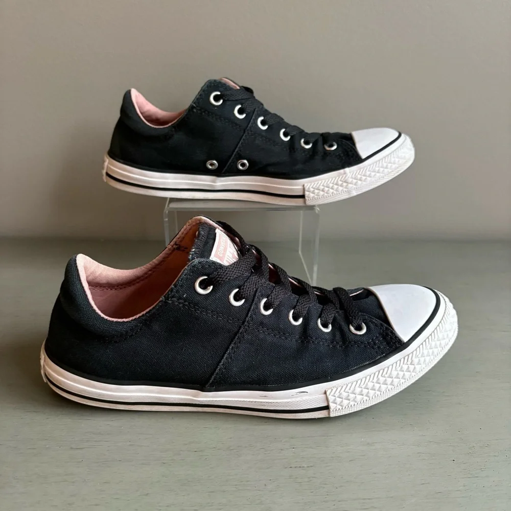 Converse All Star Chuck Taylor Madison Ox Black Pink Sneakers Girls Sz 5 Retro
